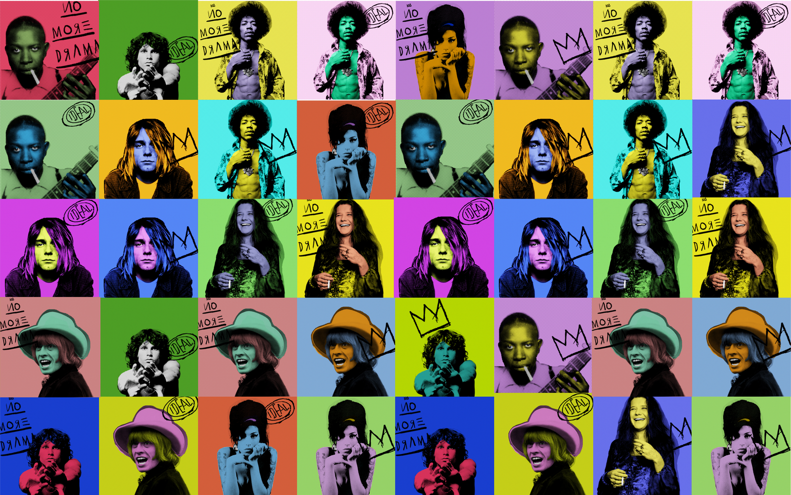 A identidade visual do projeto é inspirada na obra de Jean-Michel Basquiat, artista plástico nova iorquino que também nos deixou aos 27 anos