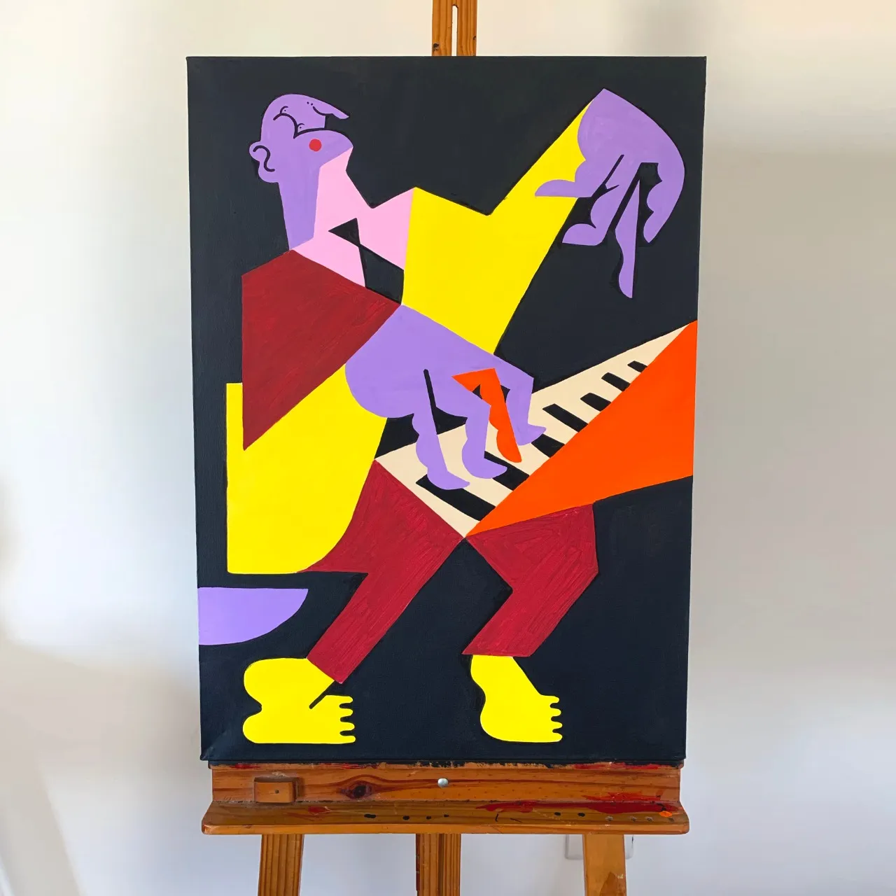 Obra do artista Manzi, convidado da primeira edição do projeto e leiloada ao final