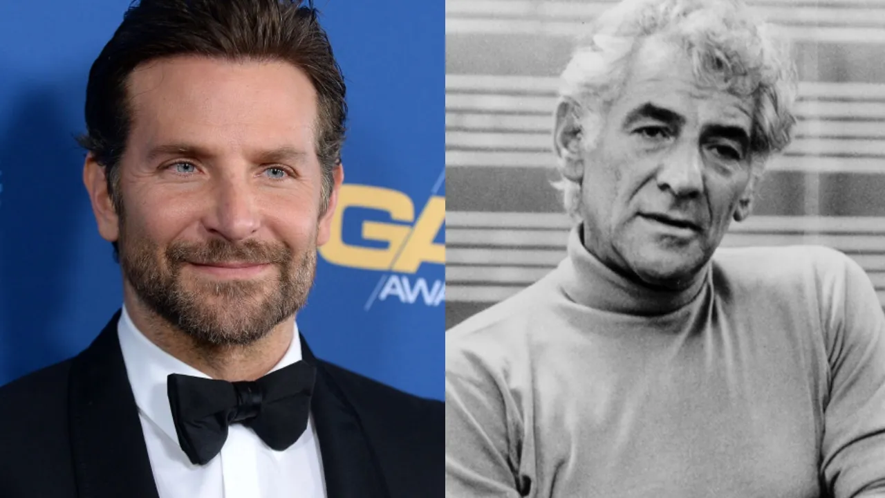 Bradley Cooper, à direita, foi escalado para interpretar a cinebiografia de Leonard  Bernstein
